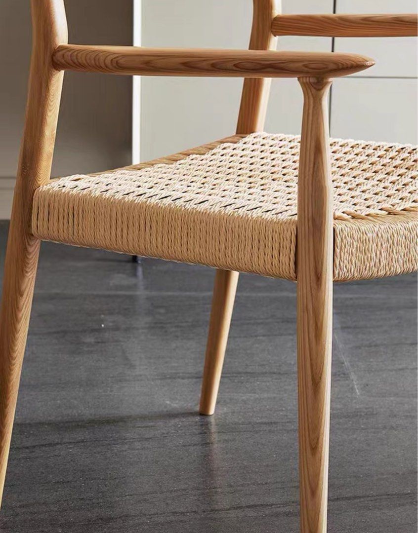 TIERRA Japandi Rope Woven Dining Chair