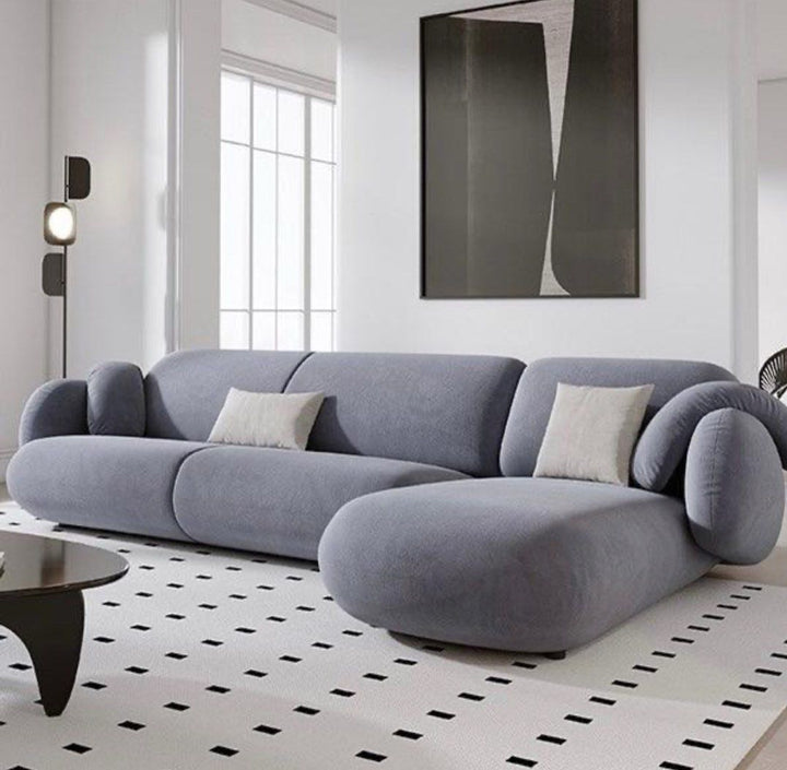 NATH Modern Velvet Sectional Designer Sofa