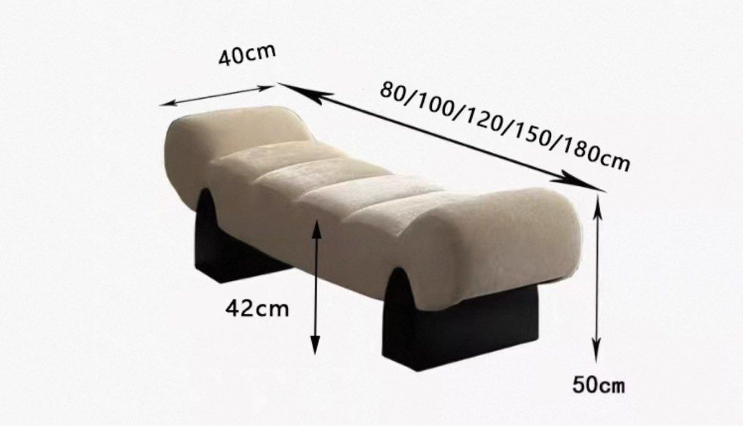 LEREN Modern Velvet Bench