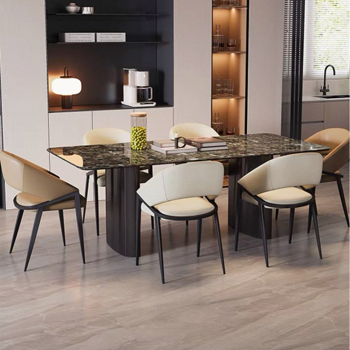 MOKIERA Modern Leather Dining Chair