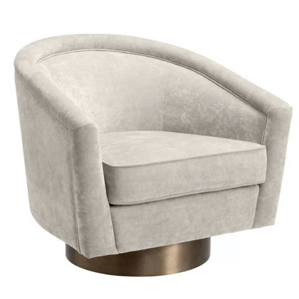 ZACHARY Modern Swivel Lounge Chair