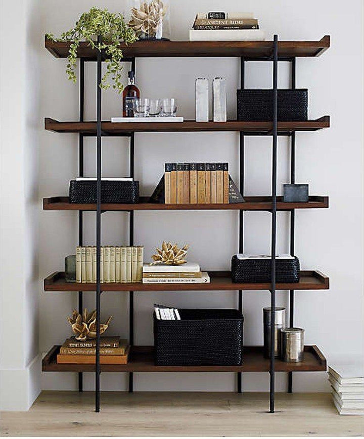 EDUARDO Industrial Solid Wood Display Shelf