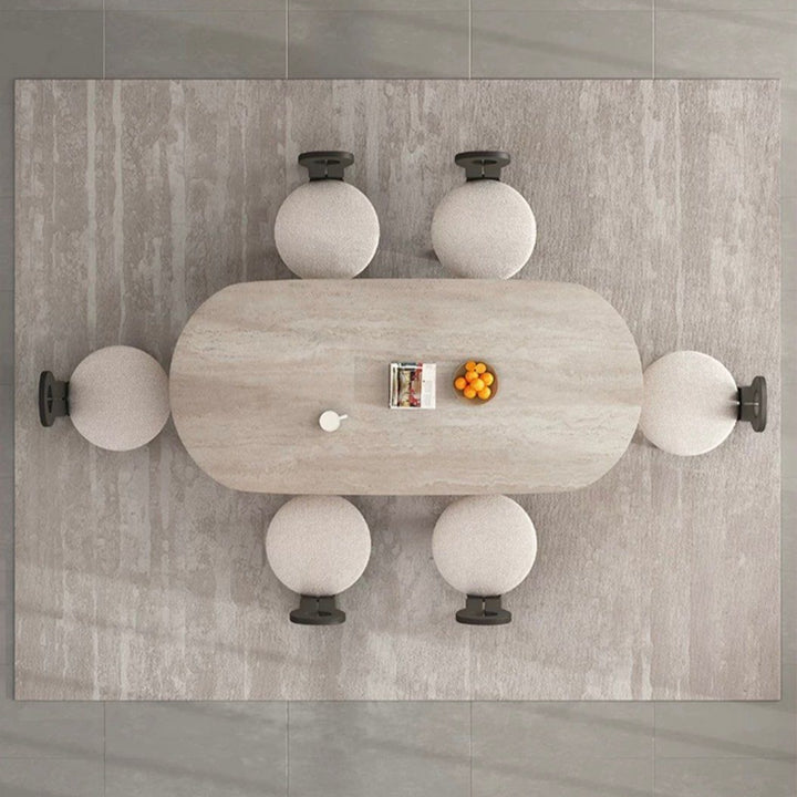 DOBER Wabi Sabi Travertine Dining Table