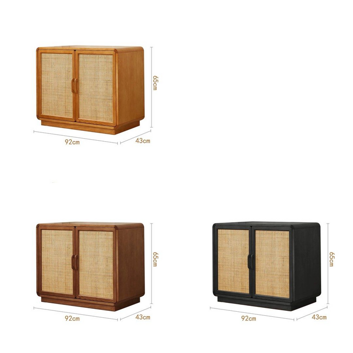 VESARA Rustic Rattan Sideboard