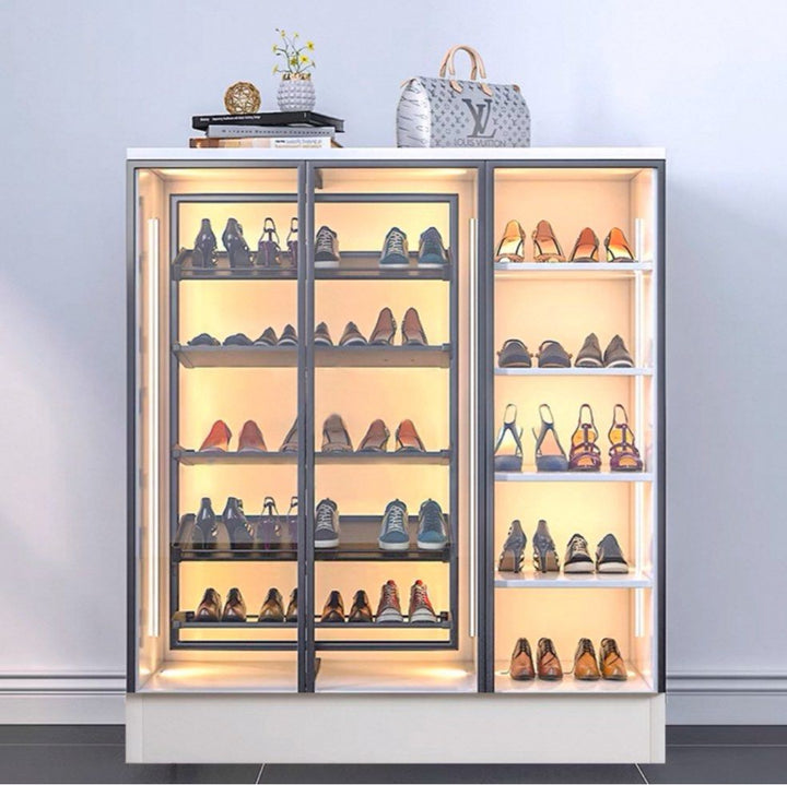 EREO Modern Rotatable Shelves Shoe Cabinet