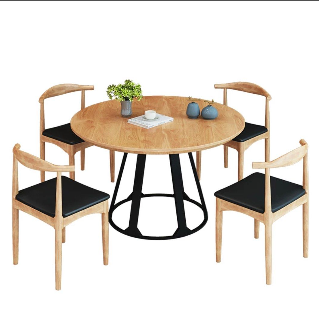 BILLY Rustic Solid Wood Round Dining Table