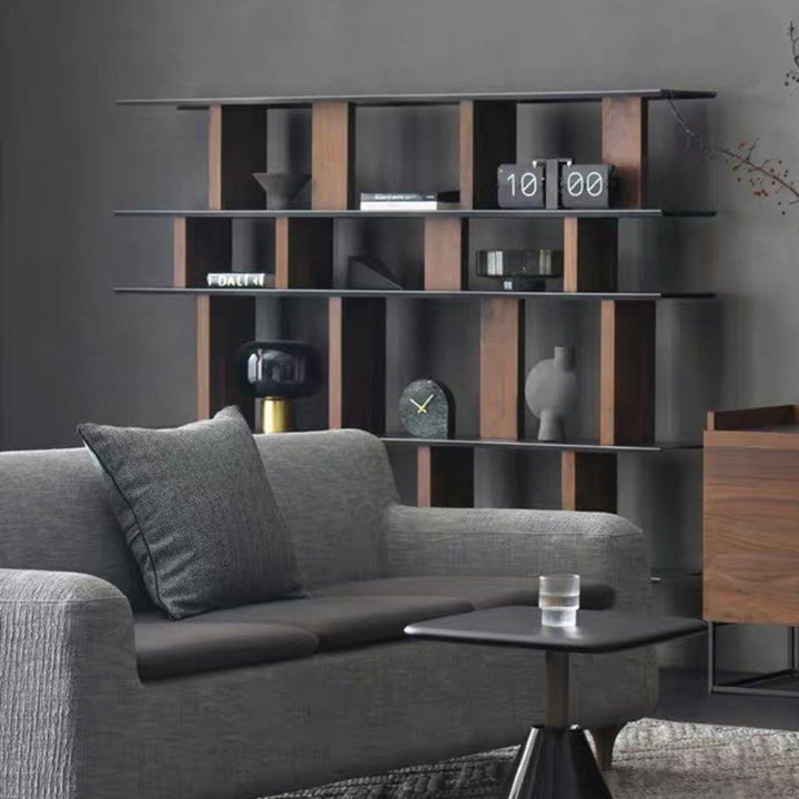 NEIVA Modern Walnut Display Shelf