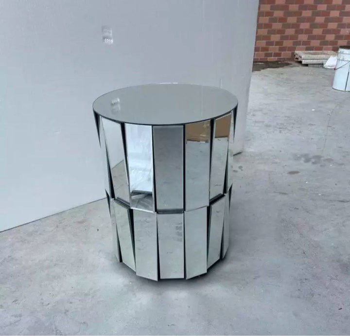 VERNON Modern Mirrored Bedside Table