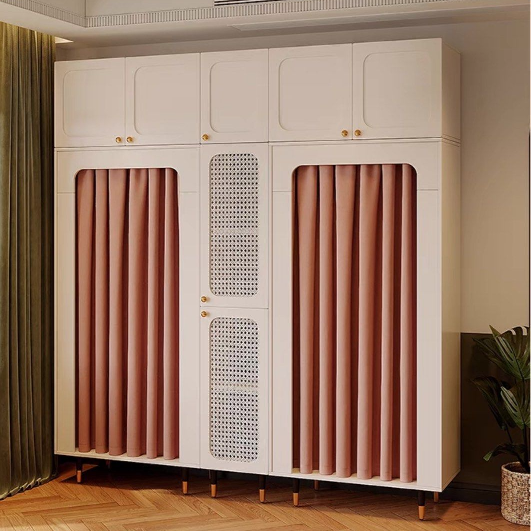 LUCINA Mid-Century Rattan Wardrobe