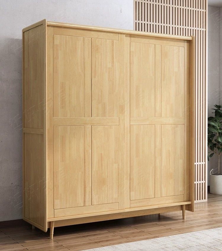 TERTULLIAN Japandi Solid Wood Wardrobe