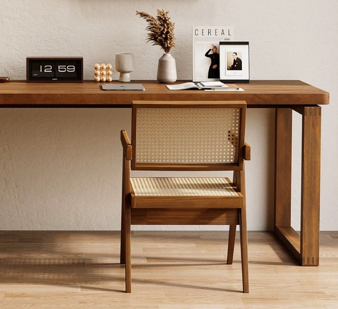 ELKE Solid Wood Study Table