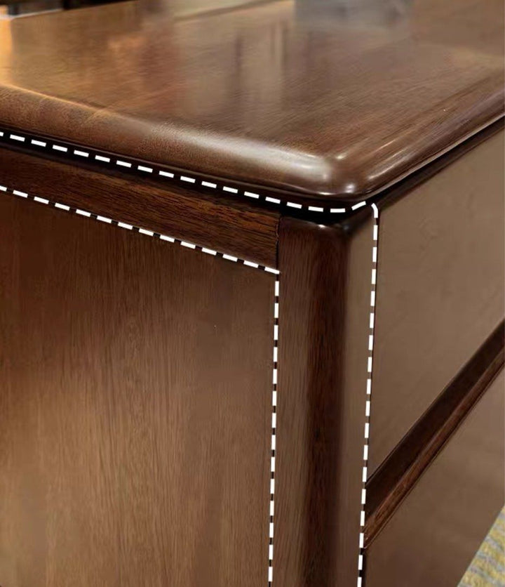 HAROL Modern Solid Walnut Wood TV Console