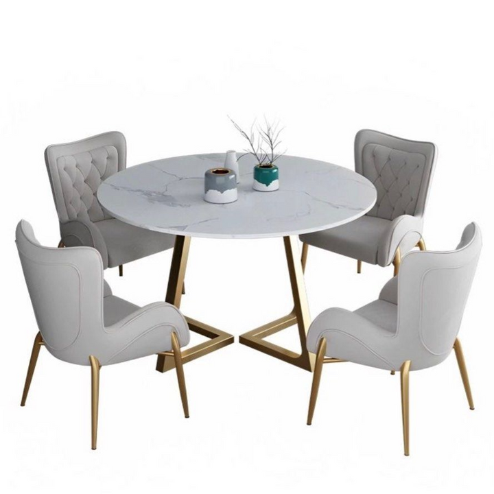 FARINA Modern Round Marble Dining Table
