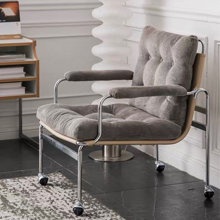 WHITNEY Modern Armchair With Wheels