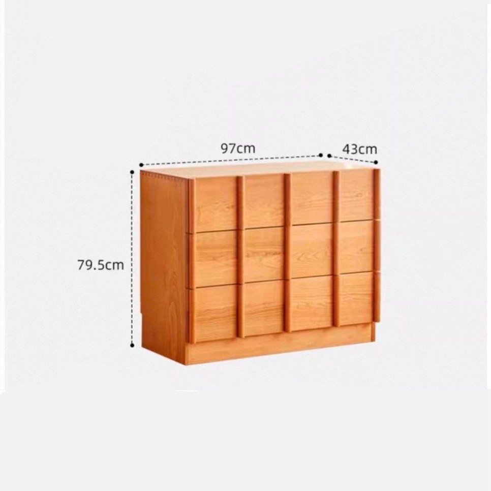 RYNTHIA Modern Solid Wood Chest Of Drawers