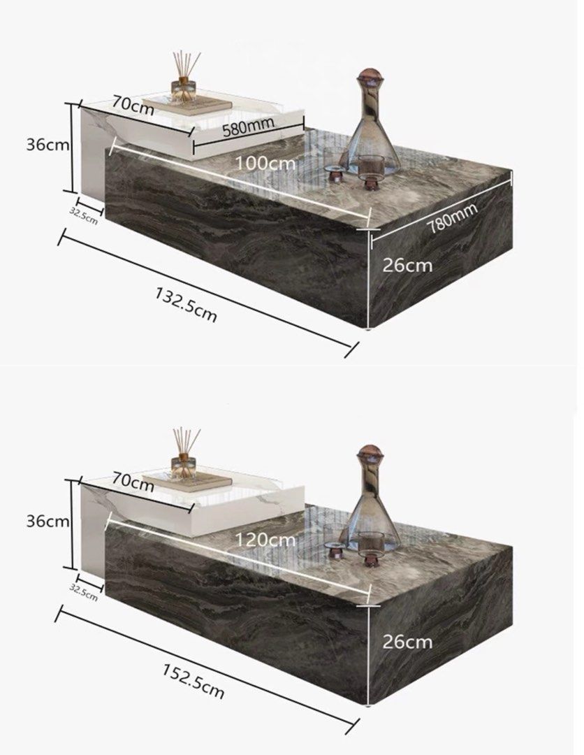 BASSETT Modern Marble Coffee Table