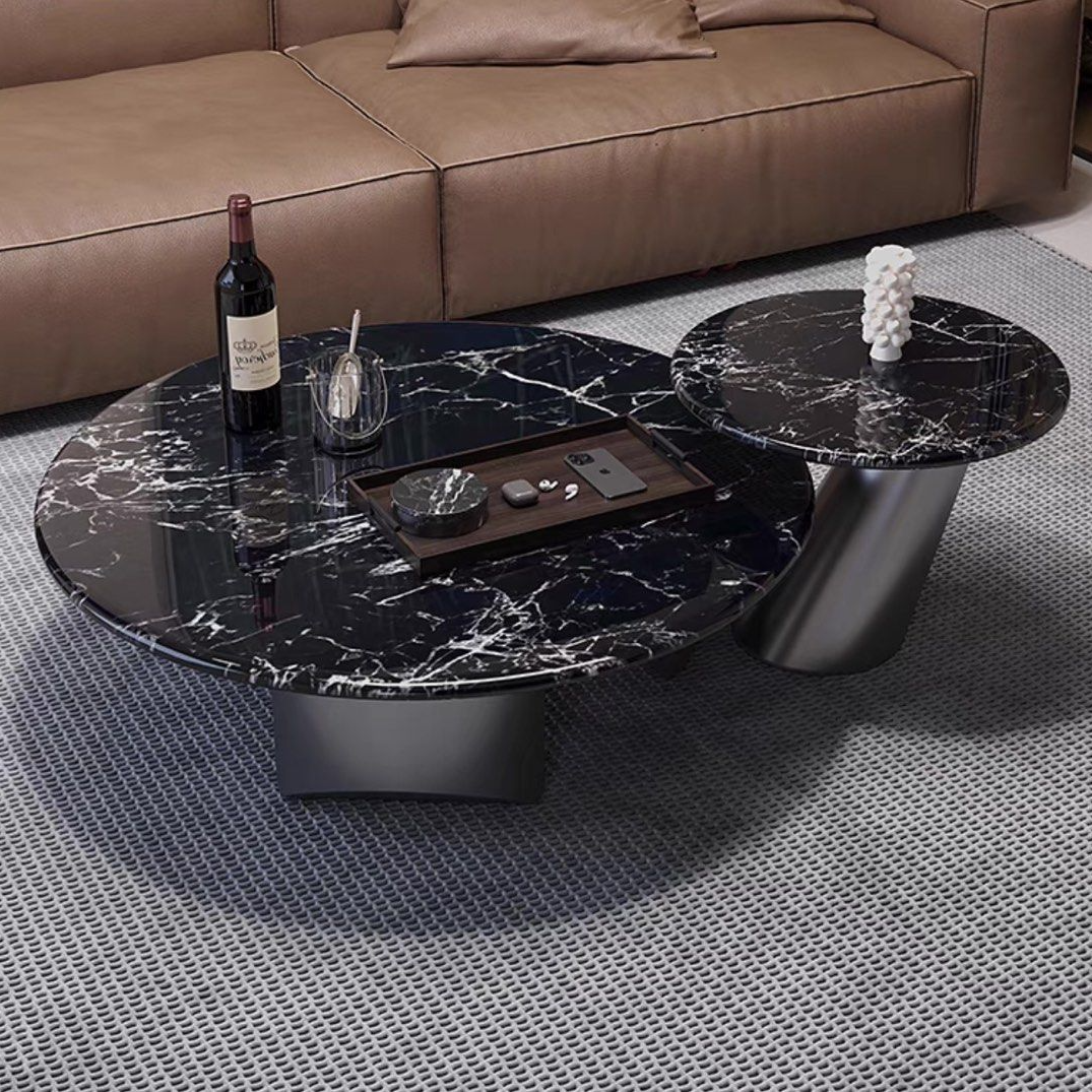 BARNETT Modern Marble Round Coffee Table