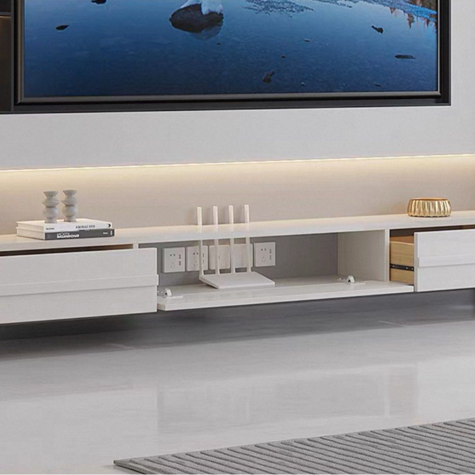 HYDRO Modern Solid Wood Floating TV Console