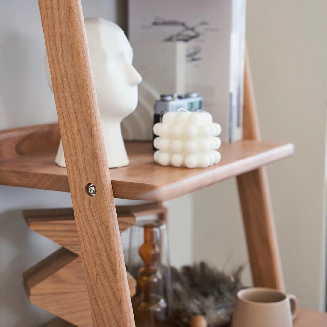 ANSELMO Wood Bookshelf With Storage