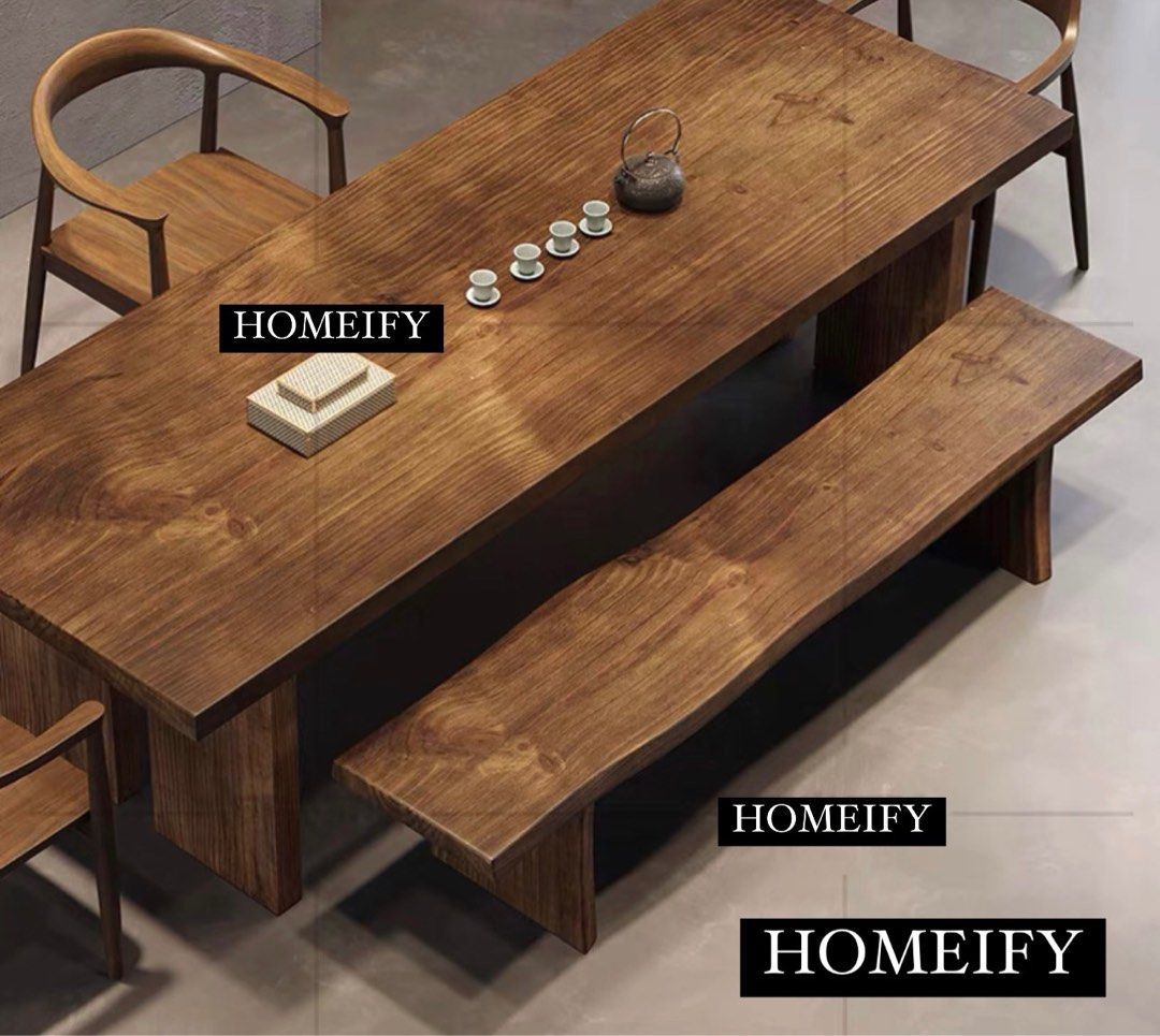 BOYCE Rustic Ash Wood Dining Table