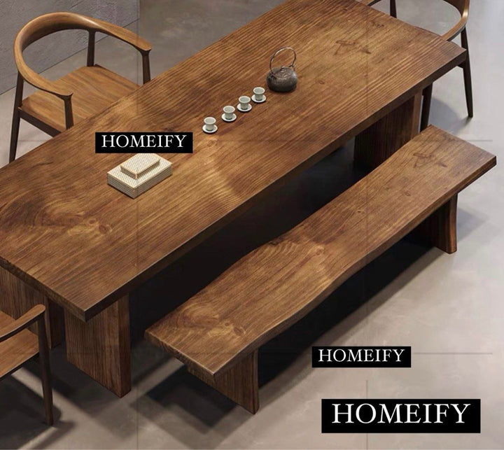 BOYCE Rustic Ash Wood Dining Table
