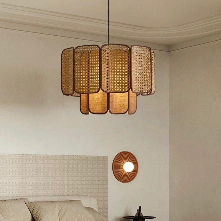 MONA Modern Rattan Ceiling Light