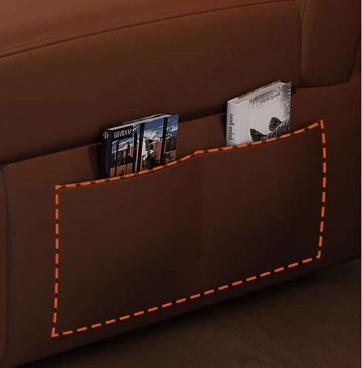 ZANI Scratch Resistant Leather Storage Sofa Bed