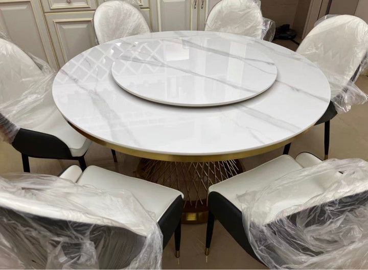 DURHAM Modern Round Marble Dining Table