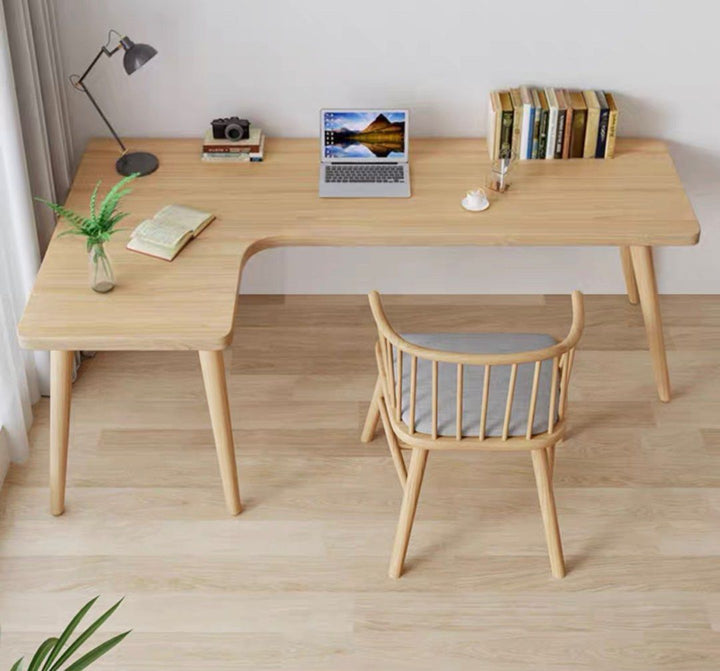 HURLEY Curved Solid Wood Study Desk
