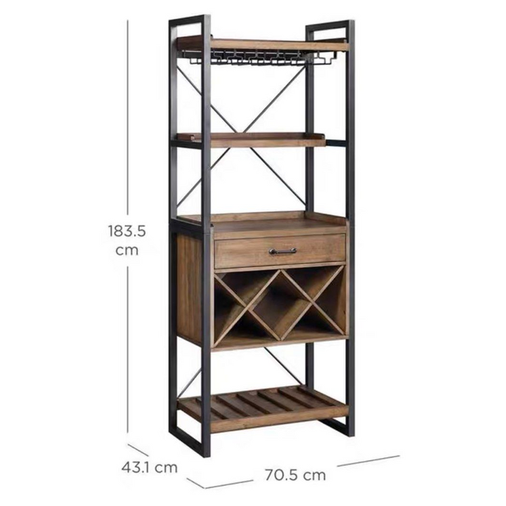 ARYEL Industrial Wine Display Cabinet