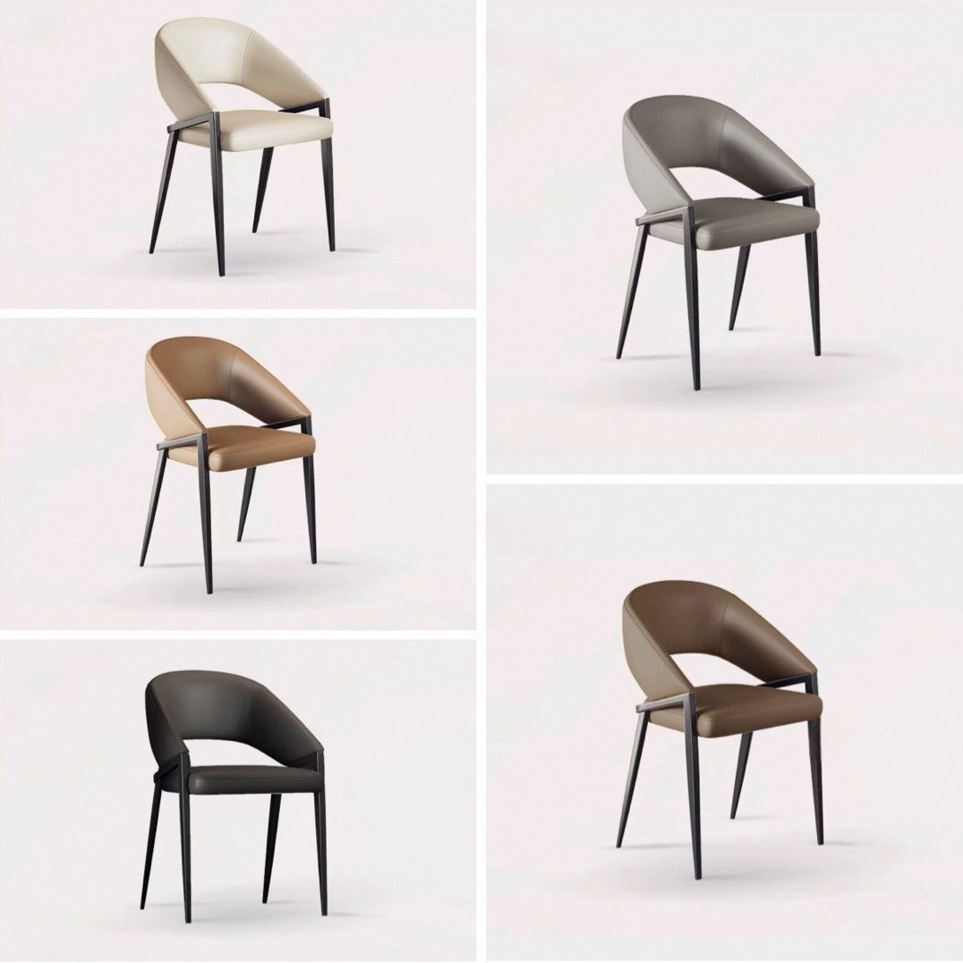 MOKIERA Modern Leather Dining Chair