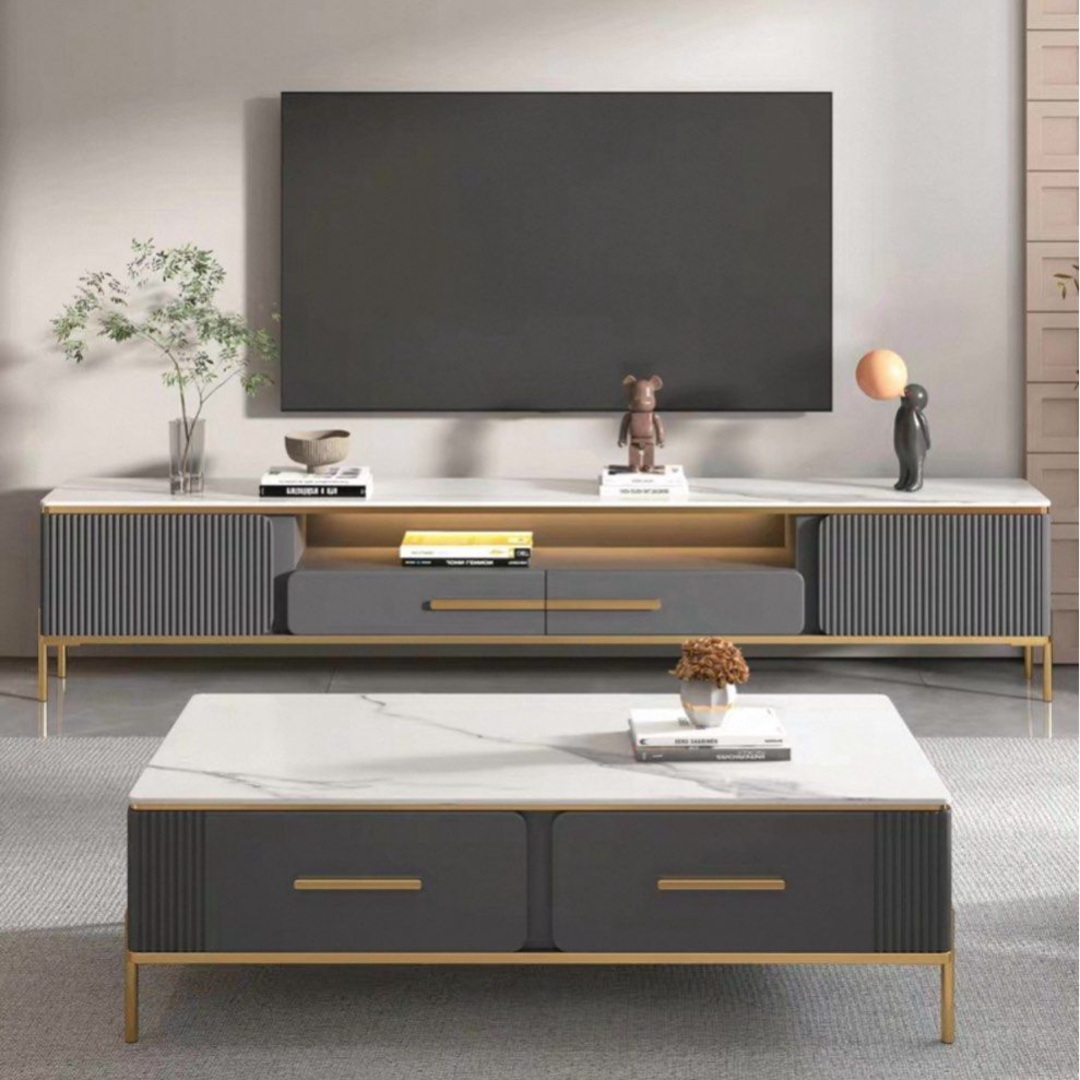 JAVIOS Modern Sintered Stone TV Console