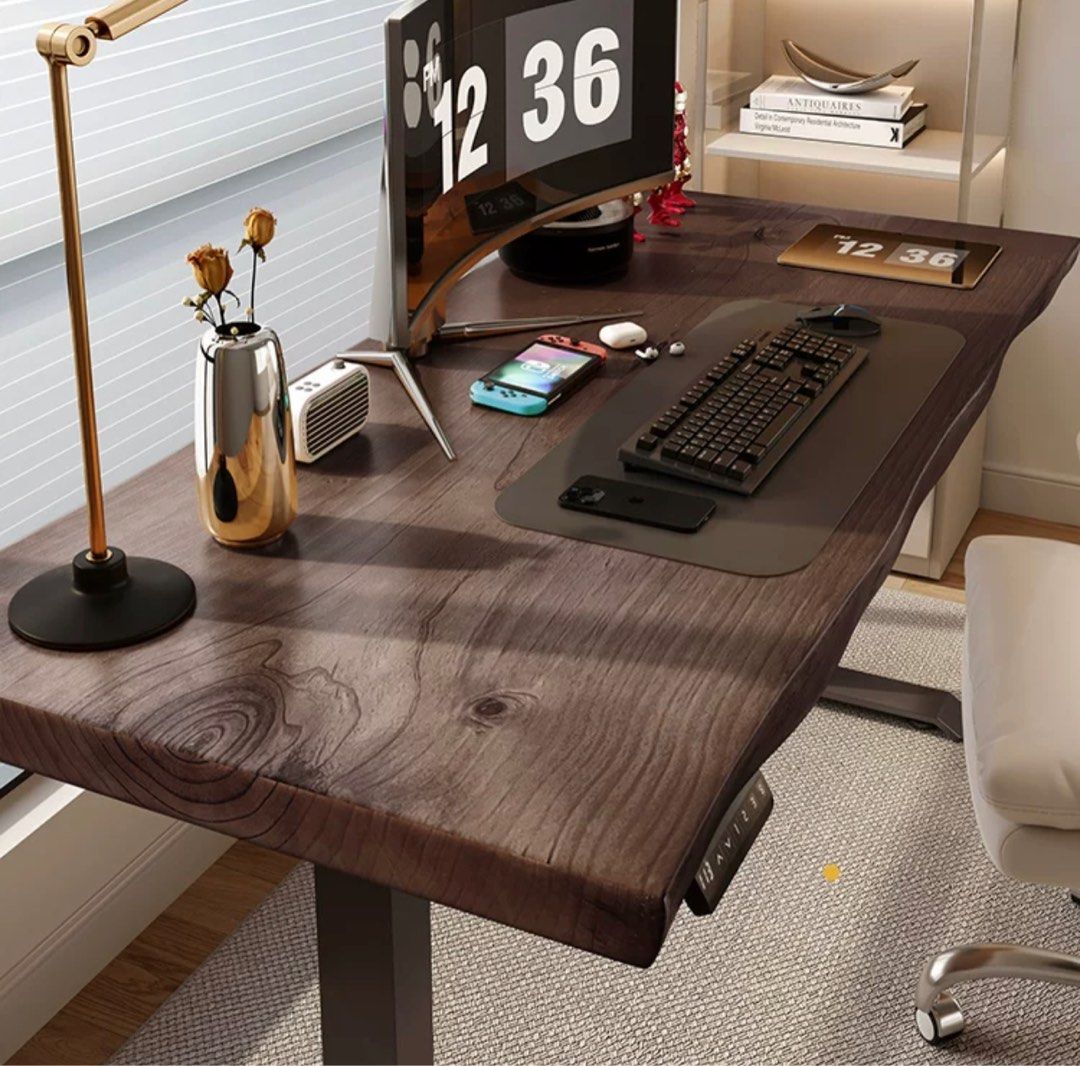 MELVIN Adjustable Solid Wood Office Table