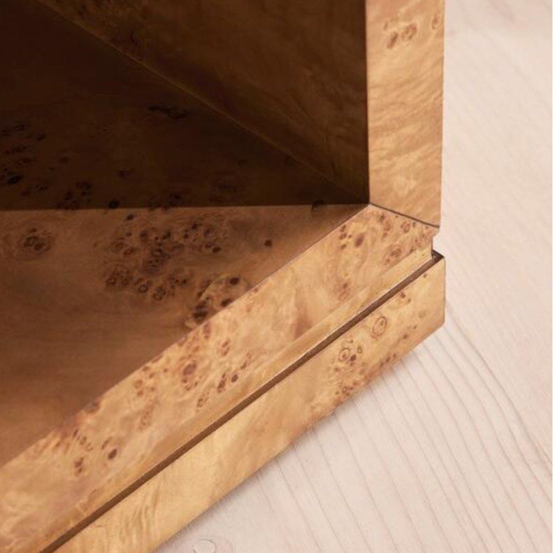 EVANDRO Modern Mappa Burl Display Shelves