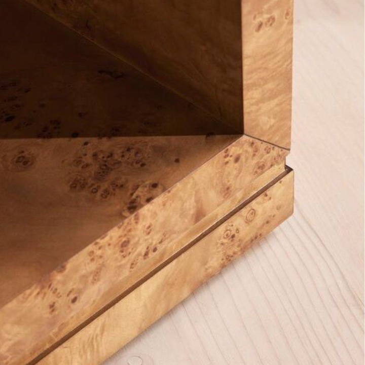 EVANDRO Modern Mappa Burl Display Shelves
