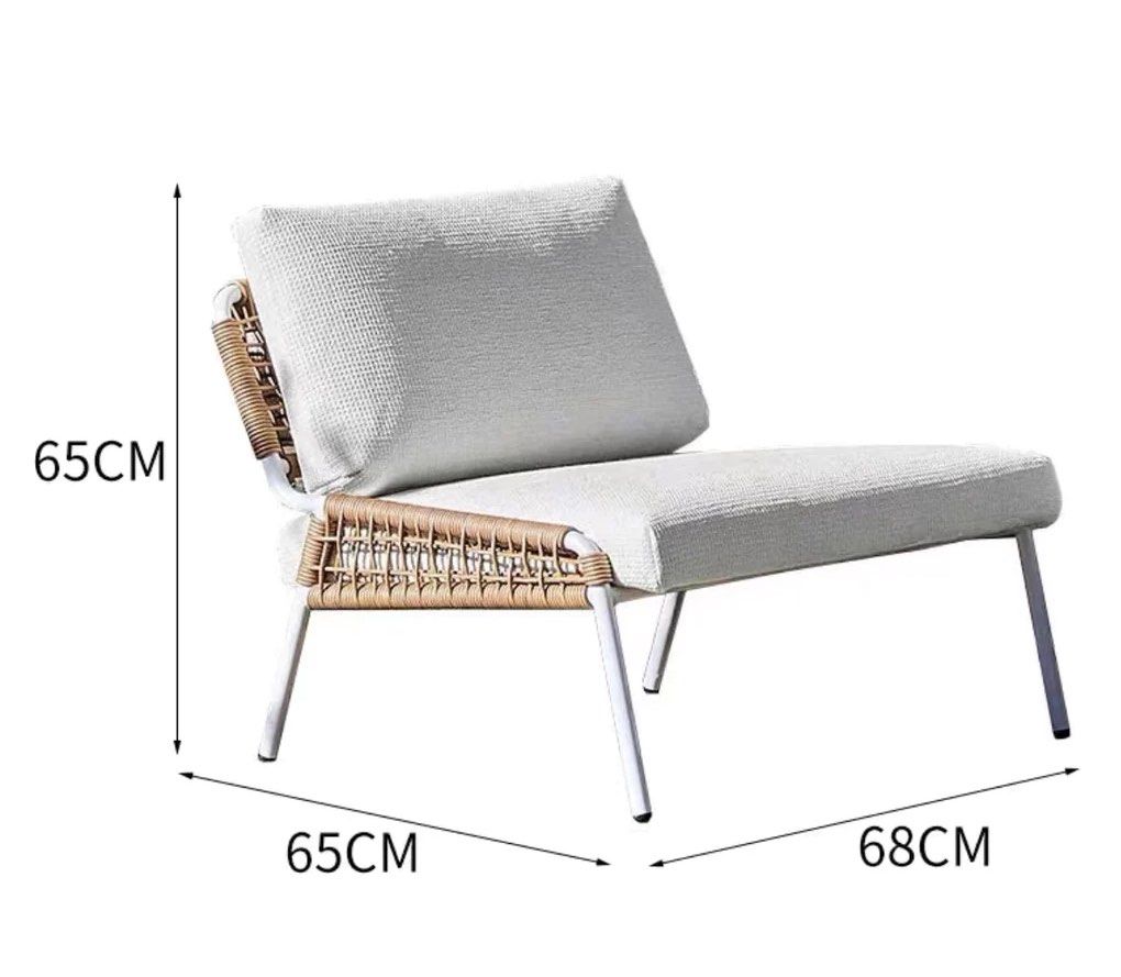 KENNY Wood Outdoor Lounge Chair ex