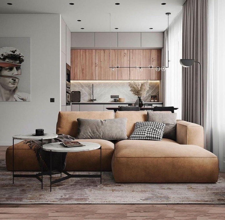 NOTION Sectional Scratch Resistant Double Chaise Sofa