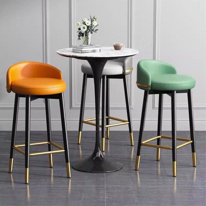 MEFUS Modern Leather Bar Stool