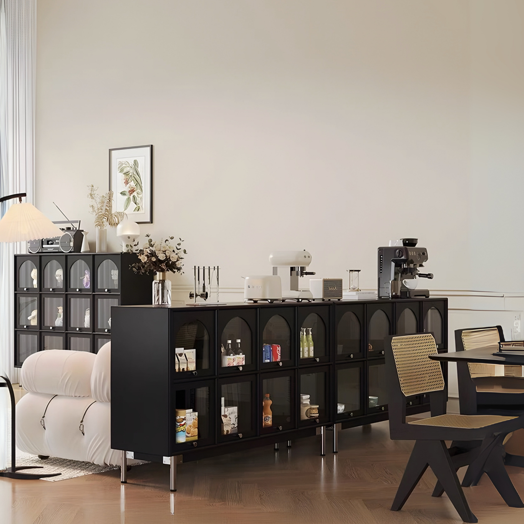 VERTU Rustic Pine Wood Display Cabinet