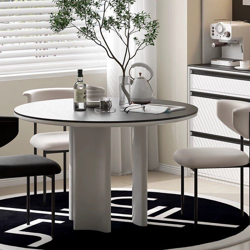 MYSA Modern Sintered Stone Round Dining Table