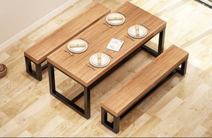ELDEN Rustic Pine Wood Dining / Office Table