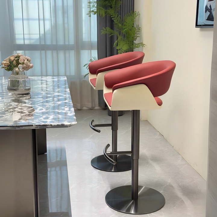 TAMSA Modern Leather Bar Stool