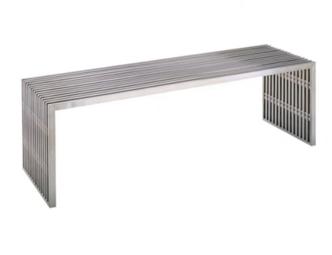 BRAM Modern Stainless Steel Bench