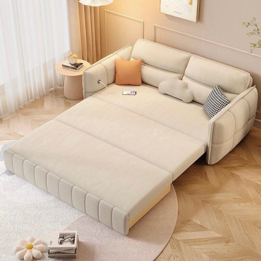 VERANDO Modern Leathaire Storage Sofa Bed