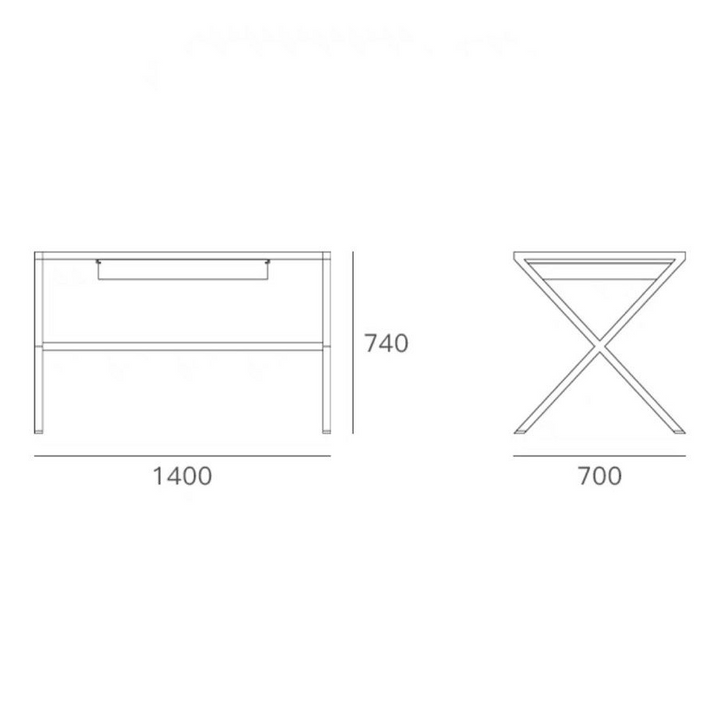 MAXIMILIAN Industrial Glass Study Table