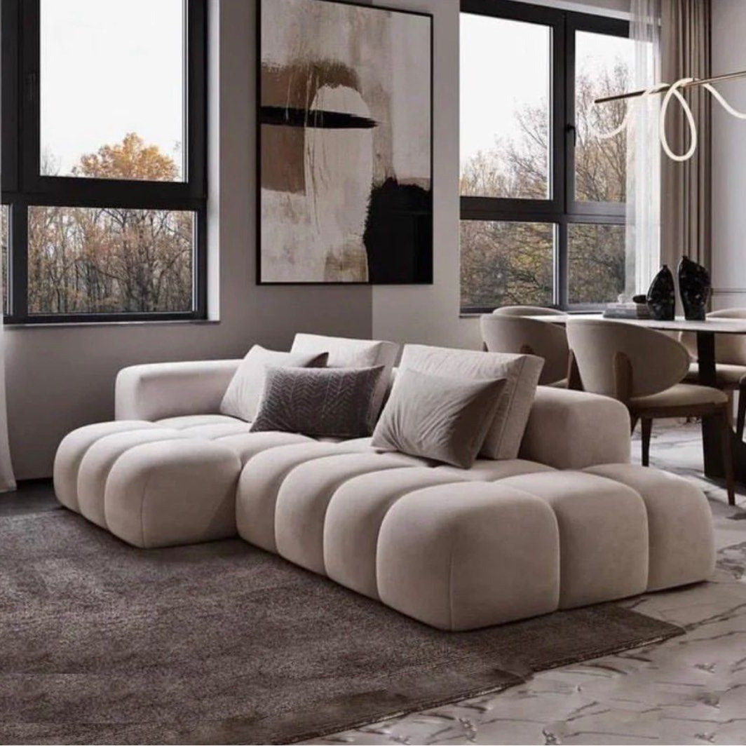 ATON Modern Scratch Resistant Side Chaise Sofa