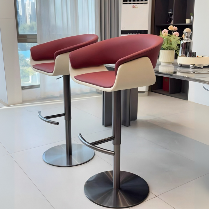 TAMSA Modern Leather Bar Stool