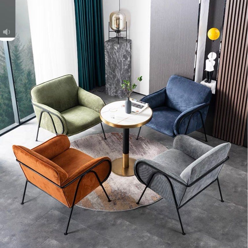 KAYLA Modern Velvet Lounge Chair