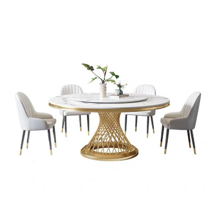 DURHAM Modern Round Marble Dining Table
