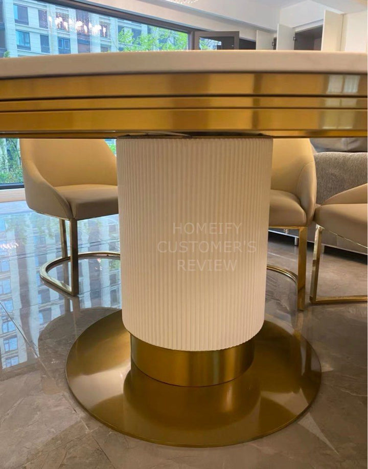 GORDON Luxurious Round Marble Dining Table